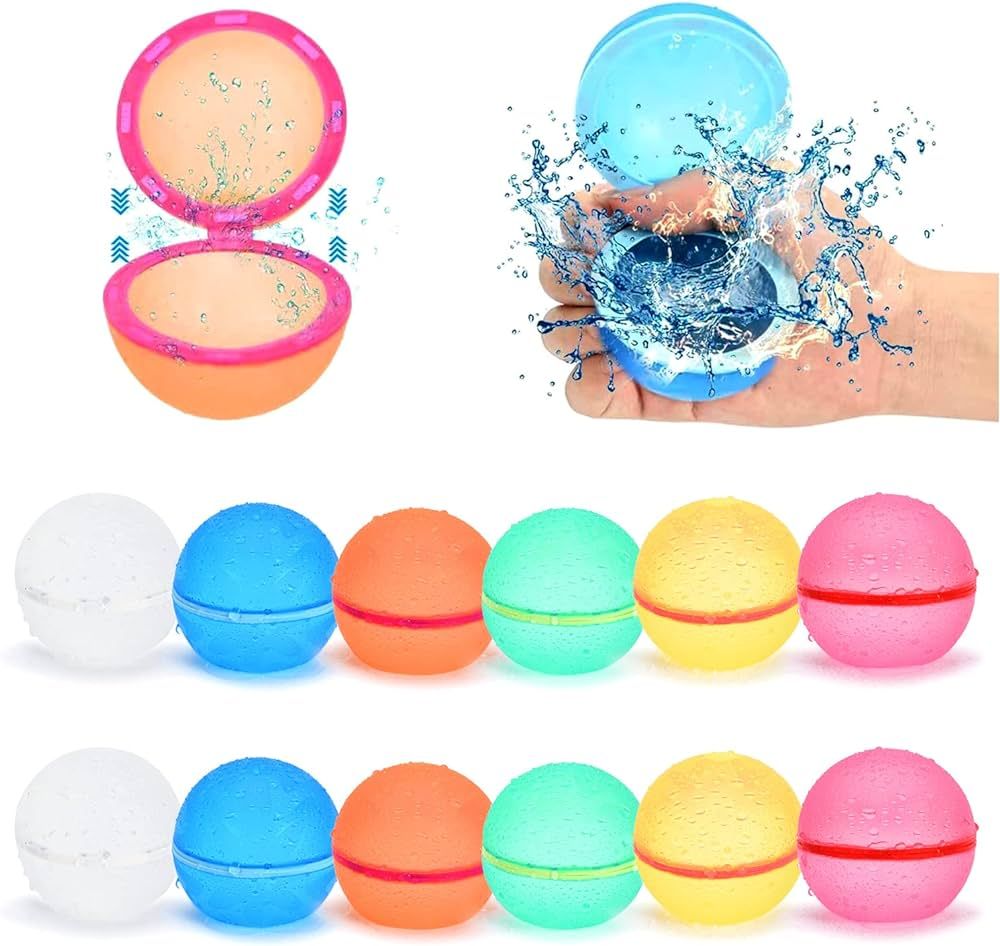 98K Reusable Water Balloons Self Sealing Easy Quick Fill, Silicone Water Balls Summer Fun Outdoor... | Amazon (US)