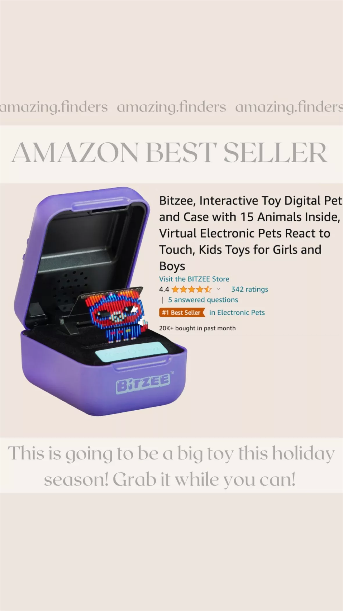 HOT! Bitzee Interactive Toy Digital Pet and Case w/ 15 Animals