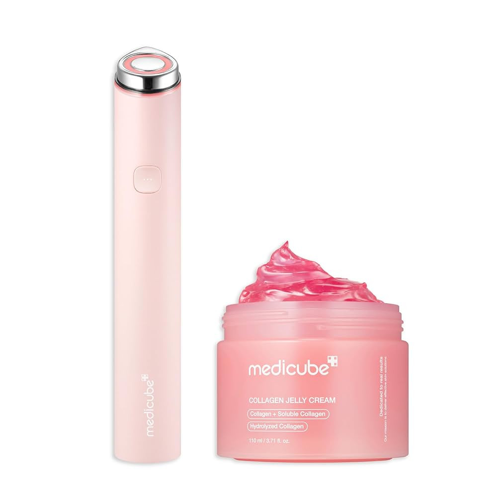 medicube Plump and Radiant Pink Duo: Mini Booster Pro Pink and Collagen Jelly Cream, 3.71 fl.oz. ... | Amazon (US)