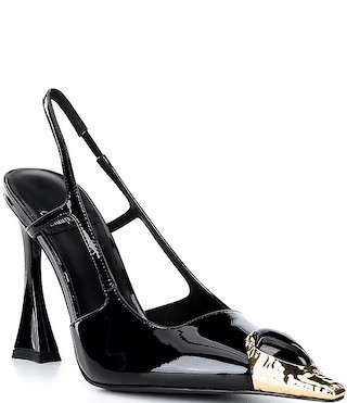 Jeffrey Campbell Sorcerer Patent Leather Jeweled Cap Toe Slingback Pumps | Dillard's | Dillard's
