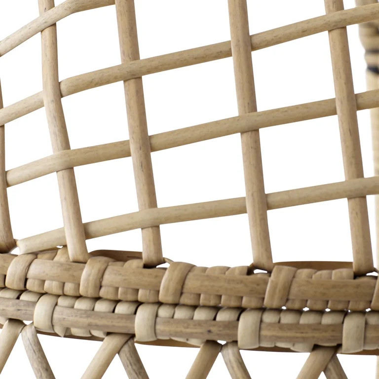Better Homes & Gardens Ventura Outdoor Wicker Stationary Kid's Egg Chair, Natural - Walmart.com | Walmart (US)