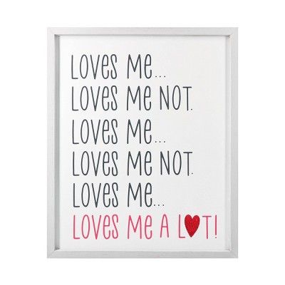 &#34;Loves Me Loves Me Not&#34; Valentine&#39;s Day Shadow Box Sign - Spritz&#8482; | Target