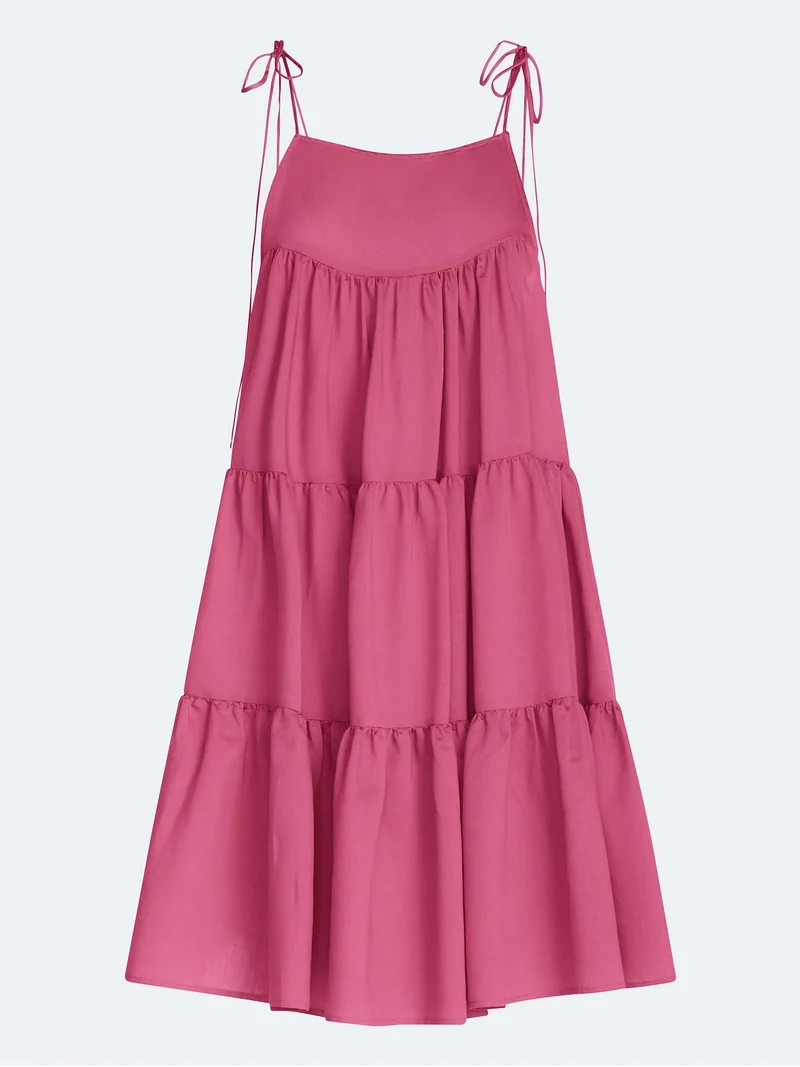 Scoop Women’s Flowy Tier Mini Dress, Sizes XS-XXL | Walmart (US)