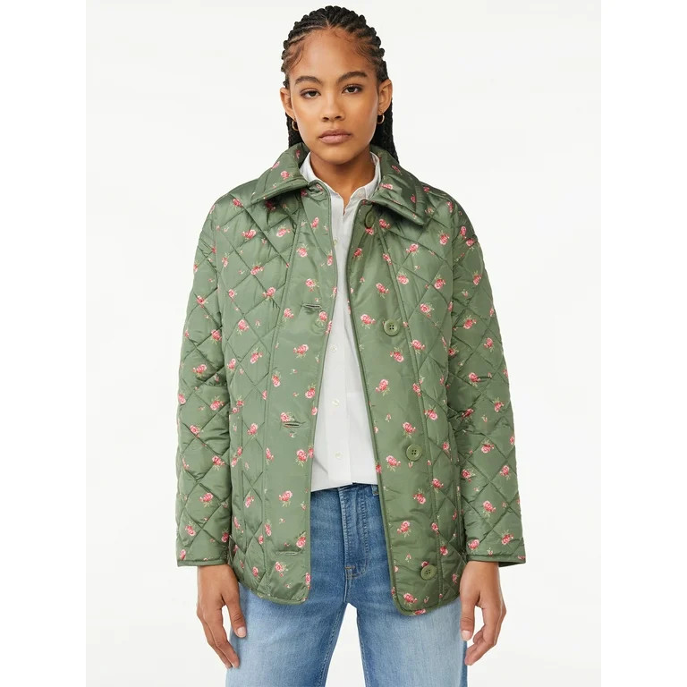 Free Assembly Women's Quilted Shell Jacket | Walmart (US)