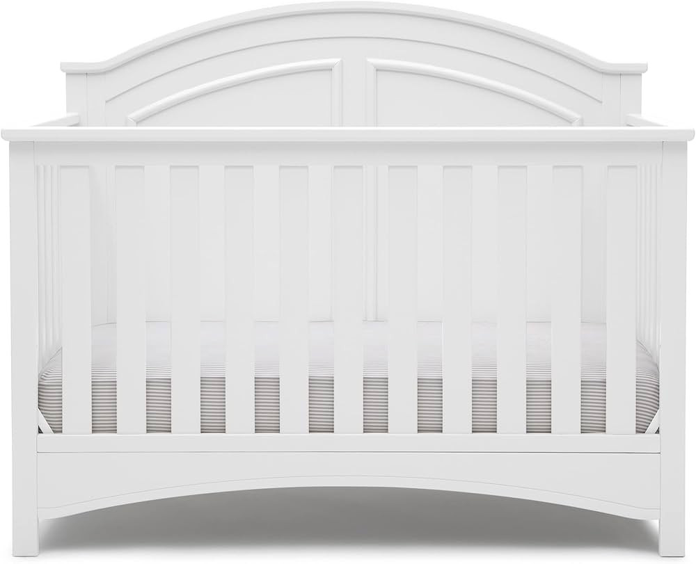 Delta Children Perry 6-in-1 Convertible Crib - Greenguard Gold Certified, Bianca White | Amazon (US)