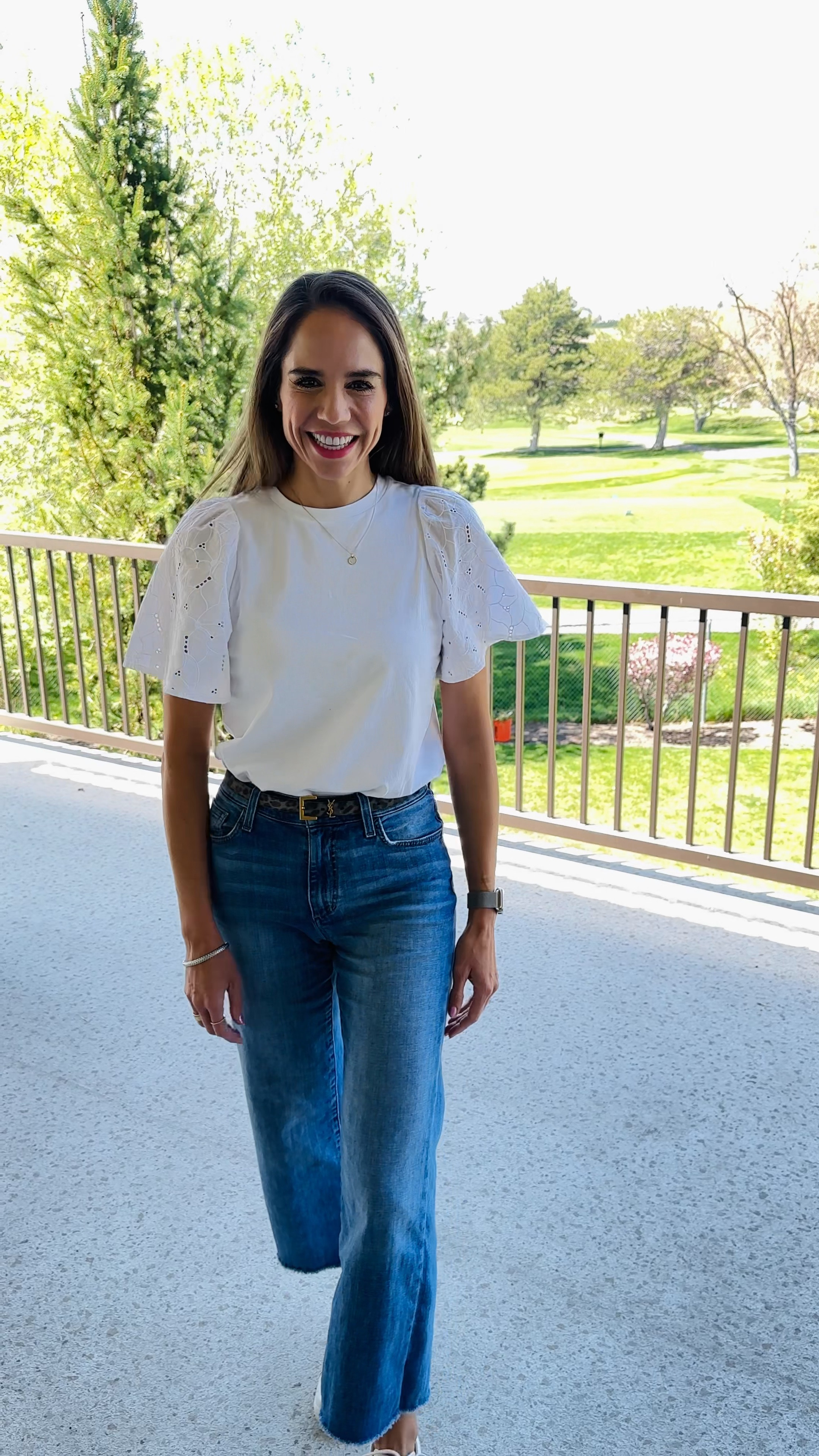 LOVE this oh so cute and super comfy top! It’s basically a t-shirt with an adorable flare! So perfect for those chilly Spring days, and also nice and breathable for those hotter days! This outfit will definitely be on repeat! 

#LTKtravel #LTKover40 #LTKworkwear