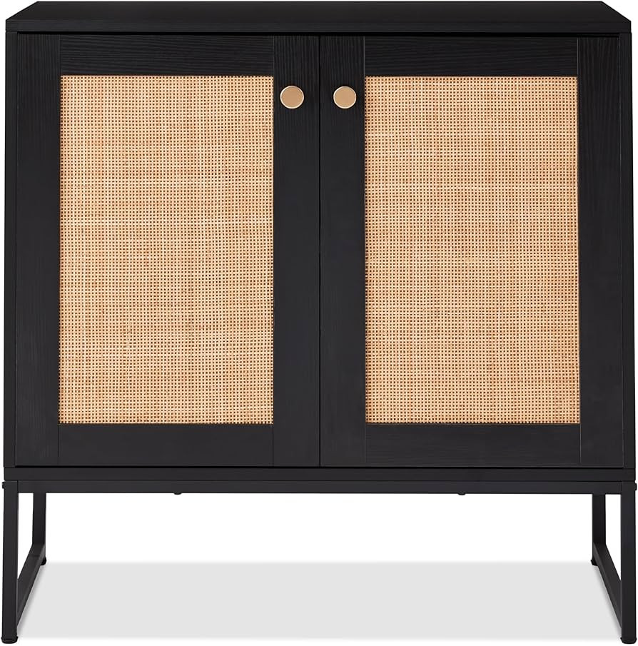 Best Choice Products 2-Door Rattan Storage Cabinet, Accent Furniture, Multifunctional Cupboard fo... | Amazon (US)