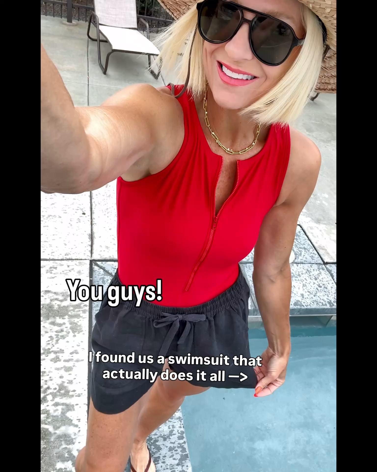 A swimsuit that’s sporty, modest, chic and actually comfortable? 
Basically gold.❤️ 
@Quince nailed this one! 
It checks every box, and the red is so good.
I’m wearing a medium— chose this size for length (I’m 5’8”), but consider sizing down if between sizes.
Linked several more styles to check out.

#quincepartner

#LTKSwim #LTKOver40 #LTKmomlife