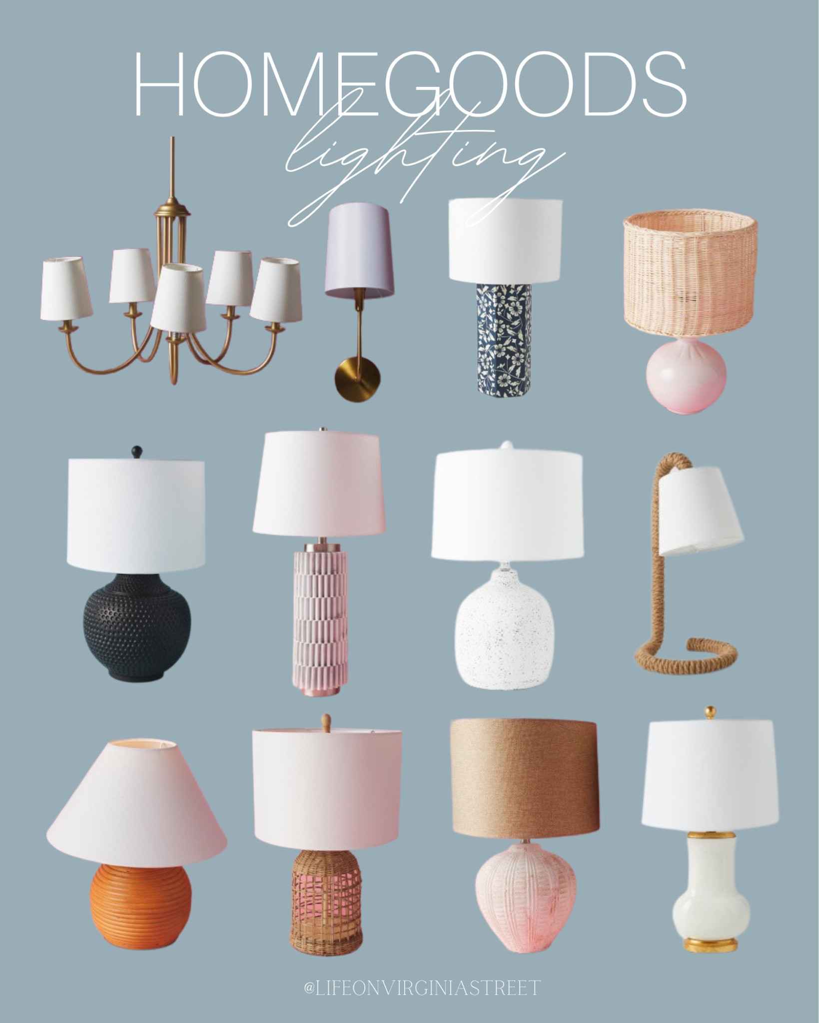 HomeGoods lighting roundup! So many great lighting options from sconces, chandeliers, table lamps, and floor lamps! 

homegoods, homegoods finds, home goods lighting, affordable lighting, light fixtures, chandeliers, spring decor, living room decor, table lamp, coastal decor, simple decor, beach house decor, coastal lamp, modern decor, gold chandelier

#LTKFind #LTKhome #LTKunder100
