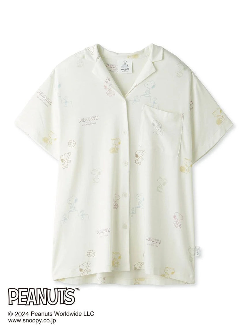 PEANUTS Printed Pajama Shirt | Gelato Pique