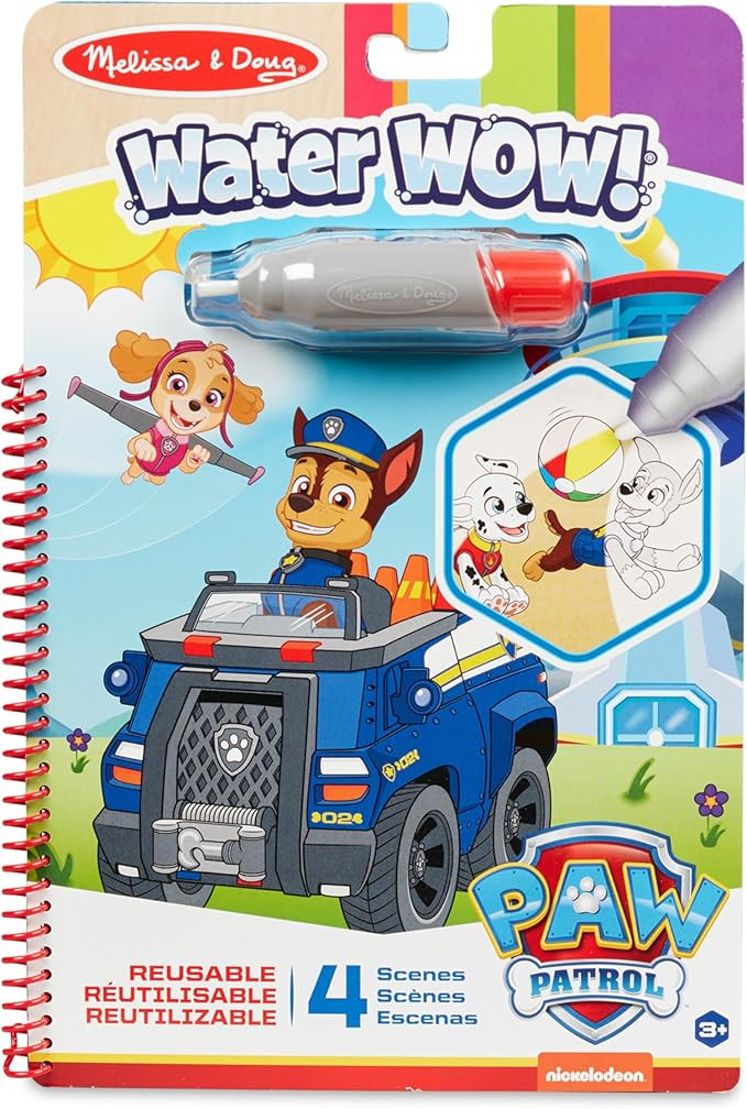 Melissa & Doug PAW Patrol Water Wow! Chase Water Reveal Travel Book Activity Pad 3+ Gift for Boy ... | Amazon (CA)
