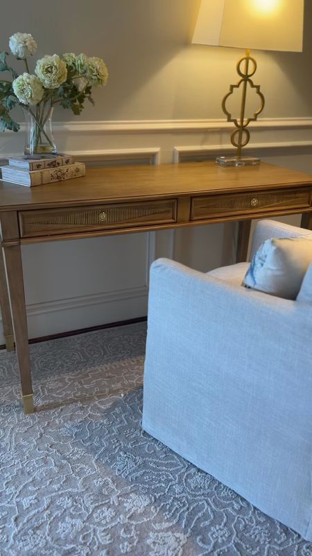 Gorgeous Margaret desk on sale under $450! It’s so pretty and assembly was screwing the legs on - no extra tools needed! Also comes in white and a gray/blue 

#LTKstyletip #LTKsalealert #LTKhome