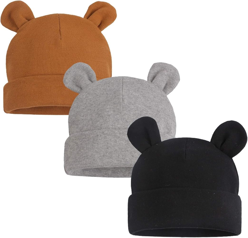 JANGANNSA Baby Newborn Cotton Hat Baby Boys Beanie 0-6Months Infant Girls Hospital Hats | Amazon (CA)