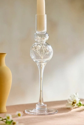 Pressed Floral Taper Holder | Anthropologie (US)