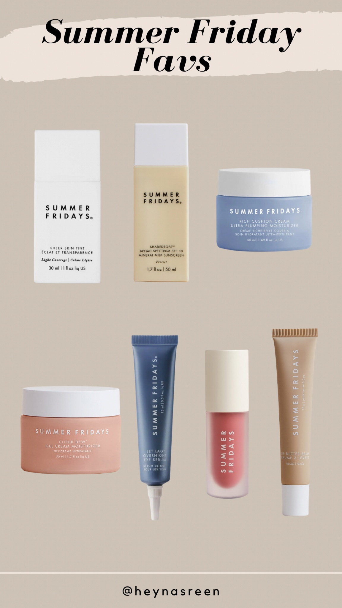 My favorite products from @summerfridays! I love their skin tint (shade 5) during the summer when I don’t want to wear something heavy. 
Shades: lip oil (pink cloud), lip butter balm (vanilla or pink sugar)
#ad

Add $75 of product to your cart & get the Summer Essentials trio for FREE!

#LTKBeauty #LTKSaleAlert #LTKSeasonal