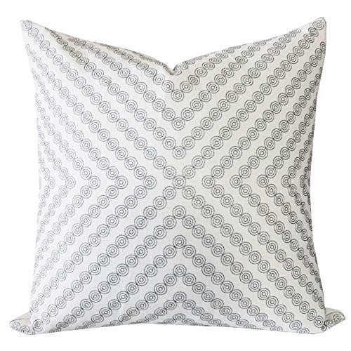 SLOW COW Linen Embroidery Decorative Pillow Cover Cushion Cover Geometric Pattern Throw Pillow Cover | Amazon (US)