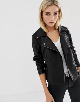Noisy May faux leather jacket | ASOS US