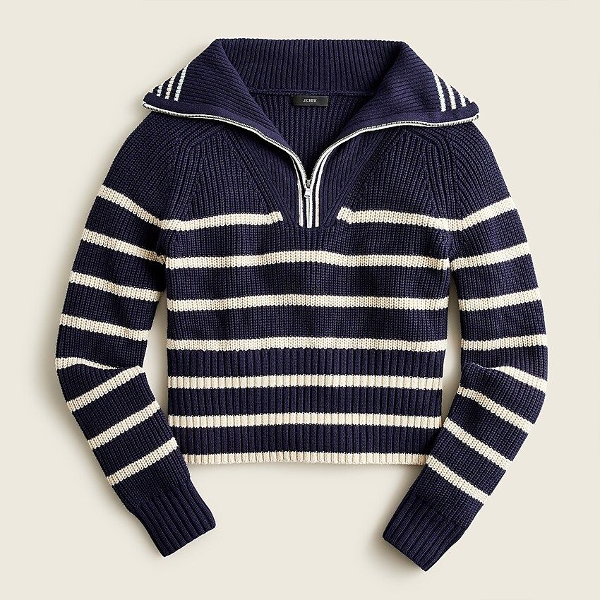 Cotton-cashmere pullover in stripe | J.Crew US