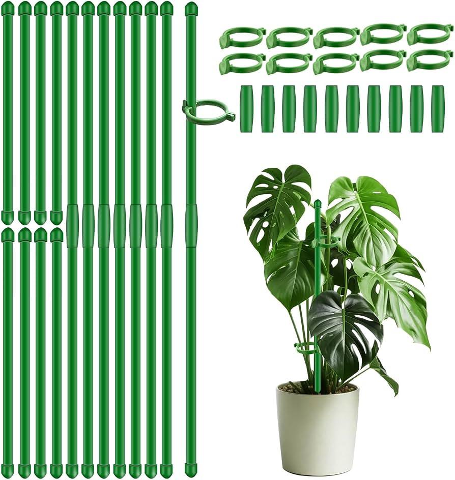 20Pcs Plant Support Stakes 17 inch SupKing Garden Orchid Sticks Extended to 3ft 4ft 5ft Plant Pol... | Amazon (US)