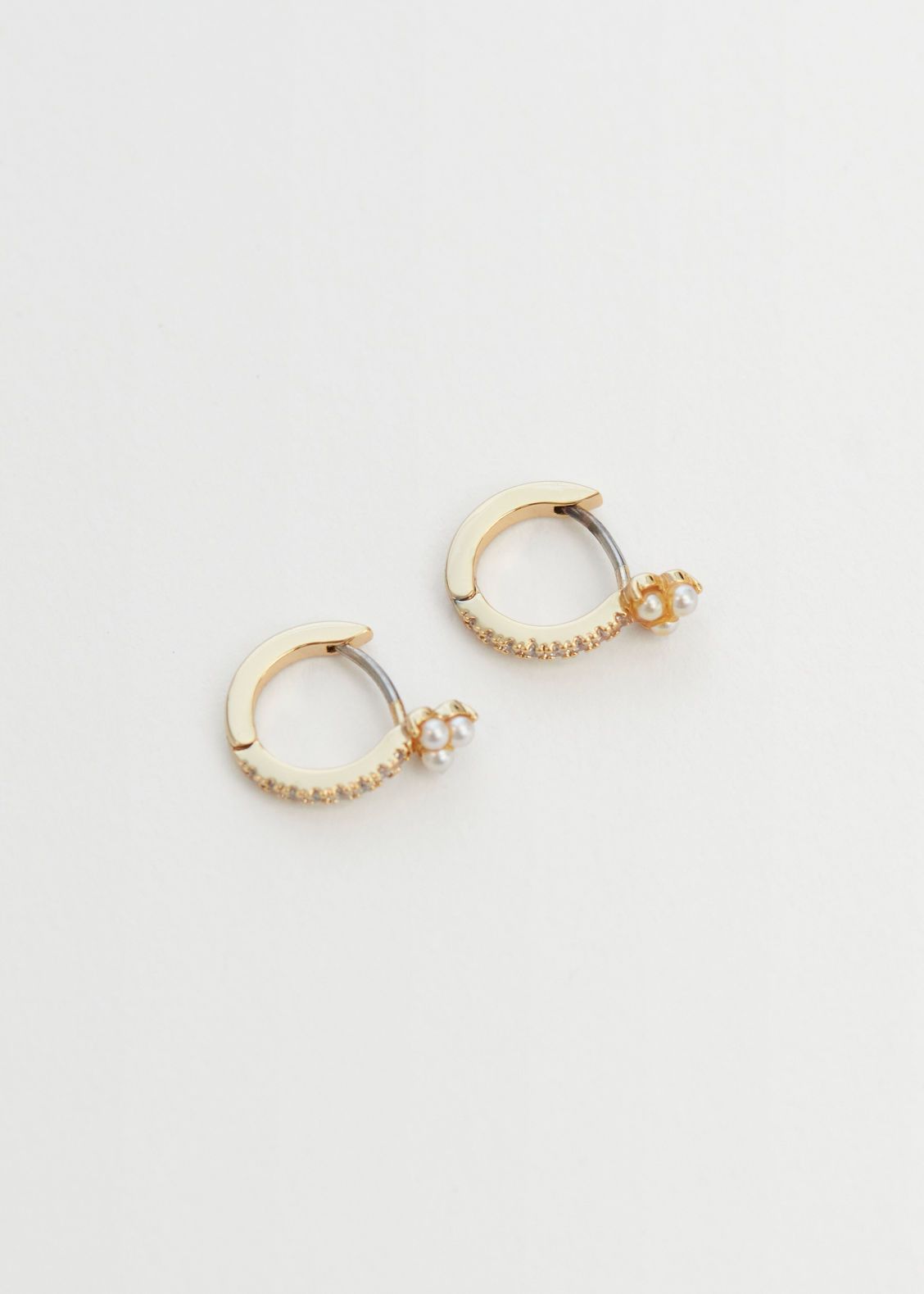 Mother Of Pearl Mini Hoops - White | & Other Stories US