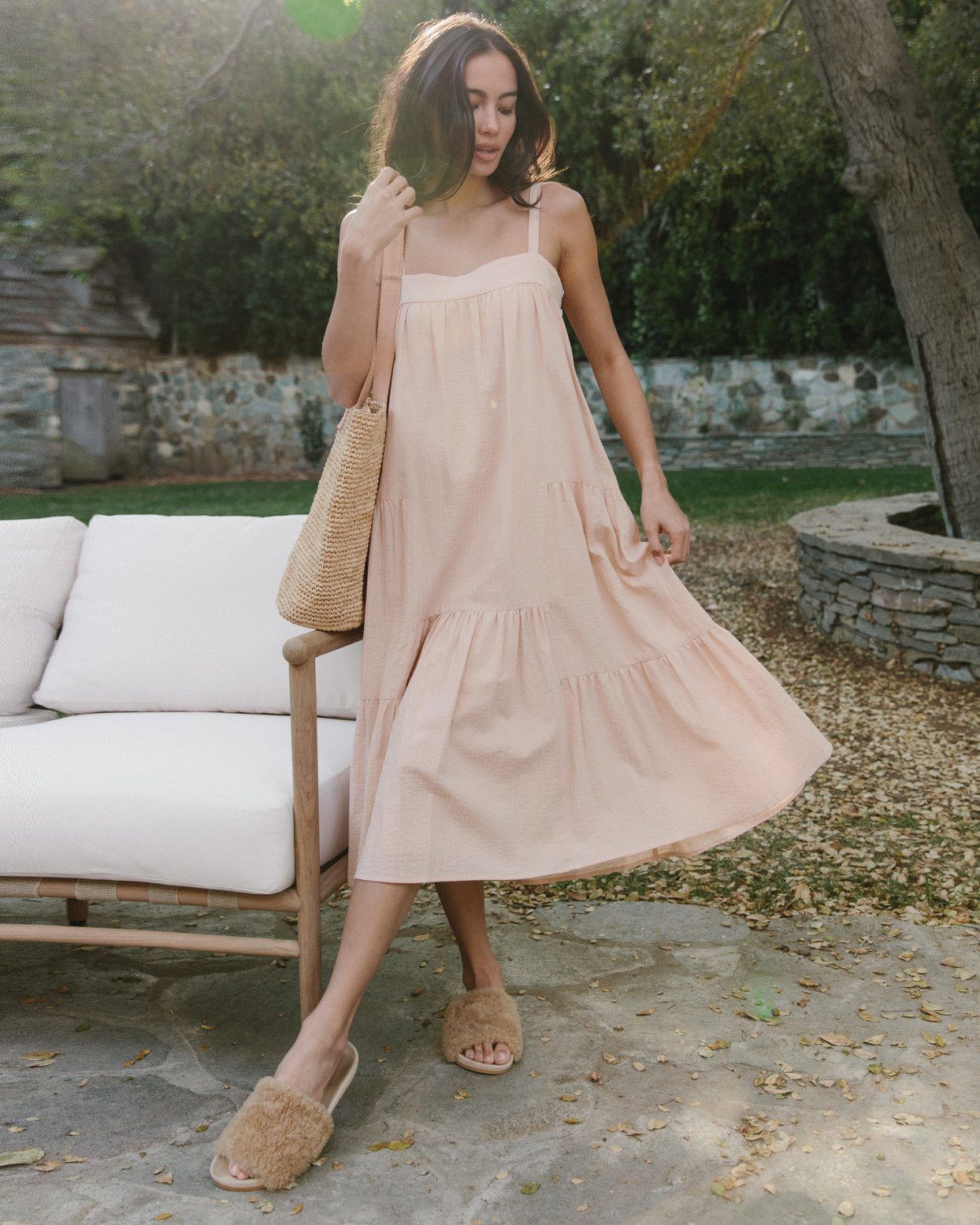 Seersucker Summer Dress - Blush | Jenni Kayne | Jenni Kayne
