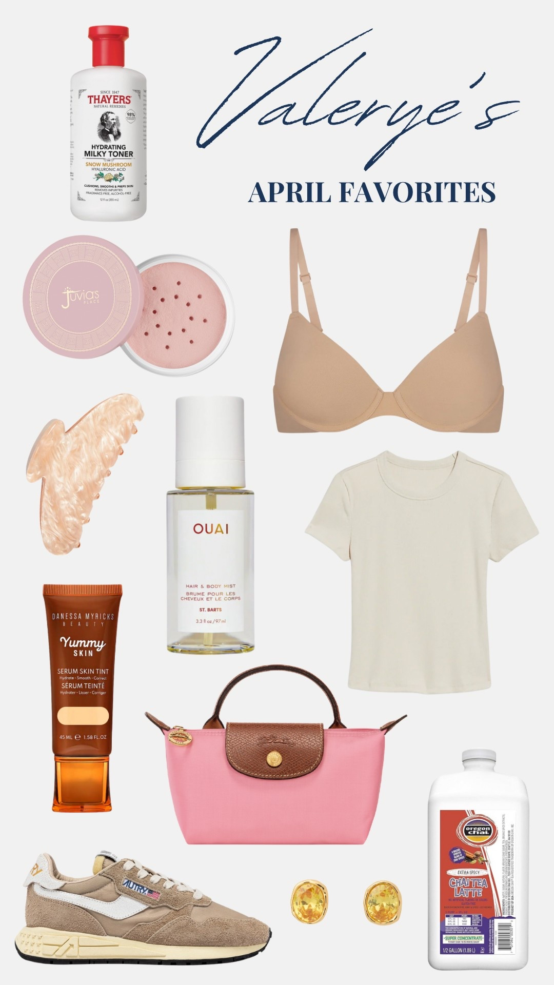 Since today is May 1st, here are my April Favorites! All of these things have been in rotation for me the entire month and have become apart of my daily routine! #longchamp #april #oldnavy #sephora #aprilfavorites #juviasplace #skims #favorites #ouai #autry #slay #thayers #styledbyval #styledbyvalerye 

#LTKFindsUnder50 #LTKSeasonal #LTKFindsUnder100