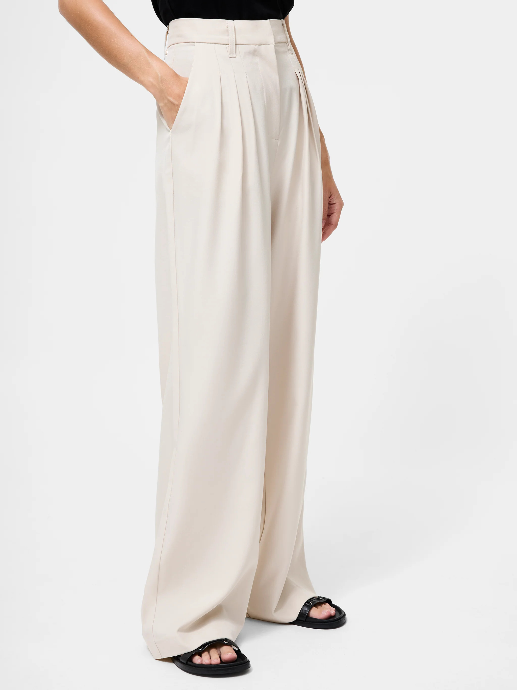 Imola Tailored Triple Pleat Wide Leg Trousers | French Connection (UK)