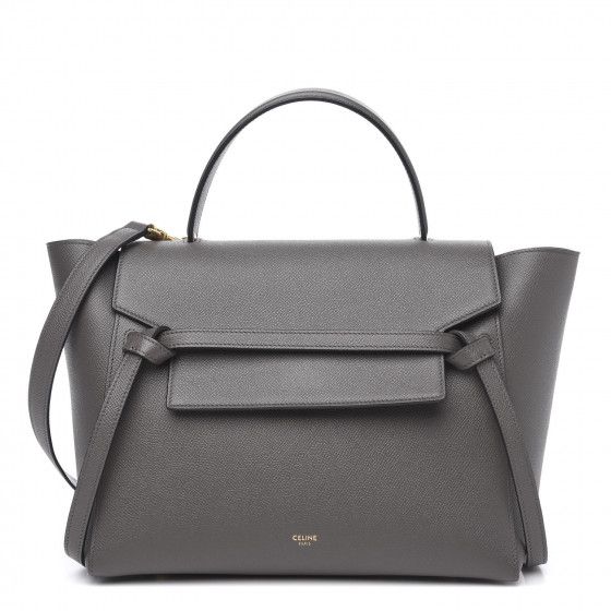 Grained Calfskin Mini Belt Bag Grey | Fashionphile