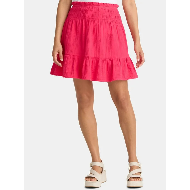 Time and Tru Women's Double Cloth Skirt, Sizes XS-XXXL | Walmart (US)