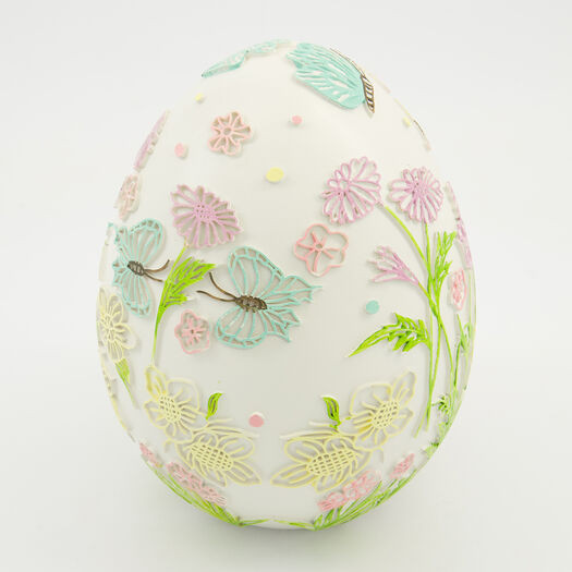 Multicoloured Floral Easter Egg Ornament 24x18cm | TK Maxx