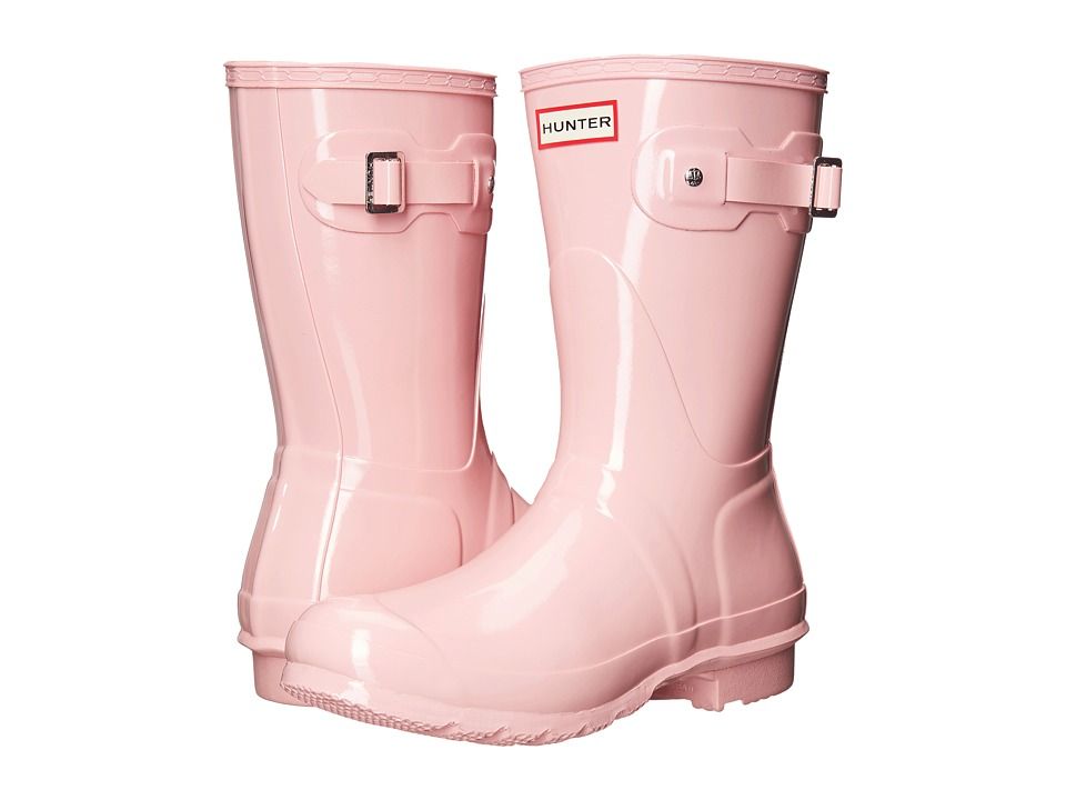 Hunter - Original Short Gloss (Pink Sand) Women's Rain Boots | Zappos