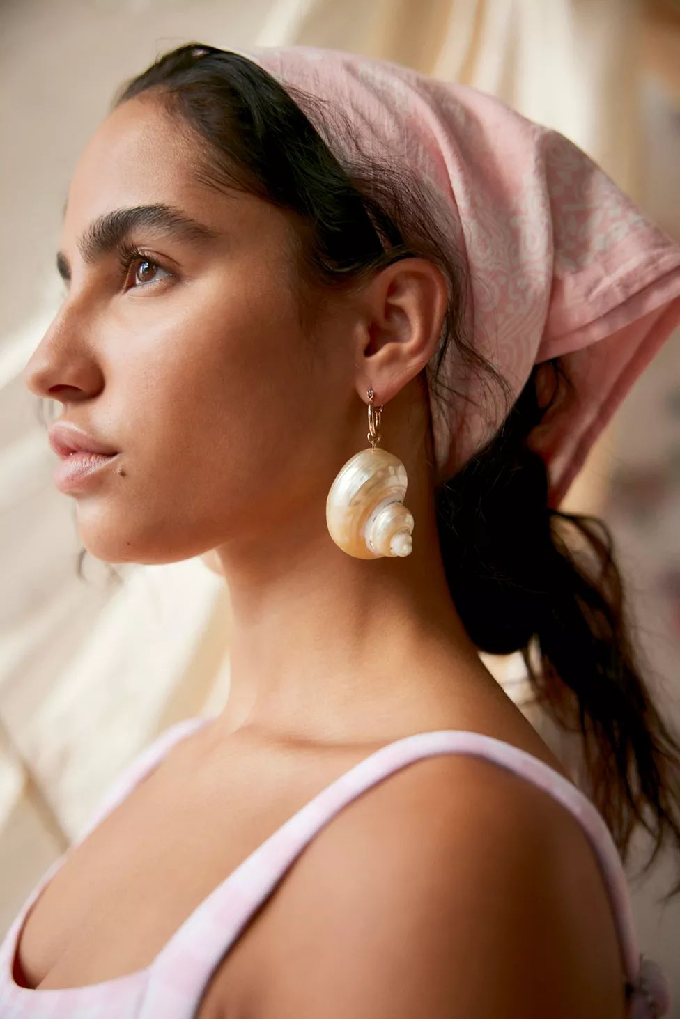 Statement Shell Hoop Earring | Urban Outfitters (US and RoW)