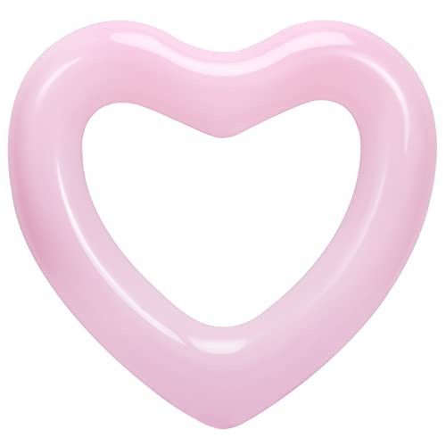 HeySplash Pool Floats, Adult Size Heart Inflatable Pool Floatie for Bachelorette Party, Swim Tube Rings, River Lake Beach Floaty, Wedding Bride Valentine Decor, Fun Toy Raft Lounge, Pink | Amazon (US)