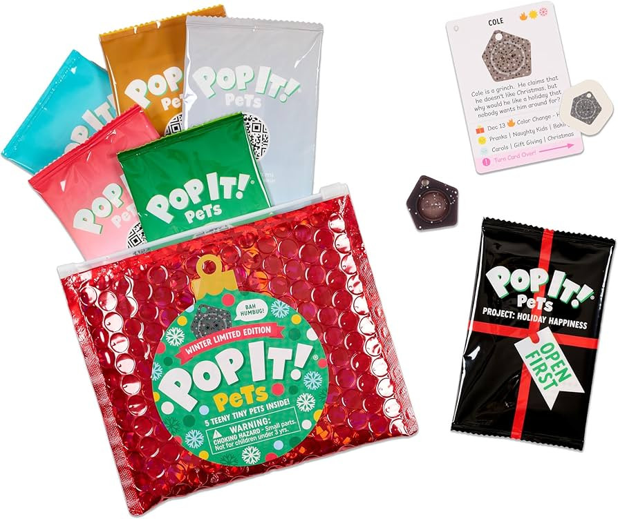 POP IT! Pets Winter Limited Edition - Holiday Mystery Bag - 5 New Pets in Each Bag - Mini Pop It!... | Amazon (US)