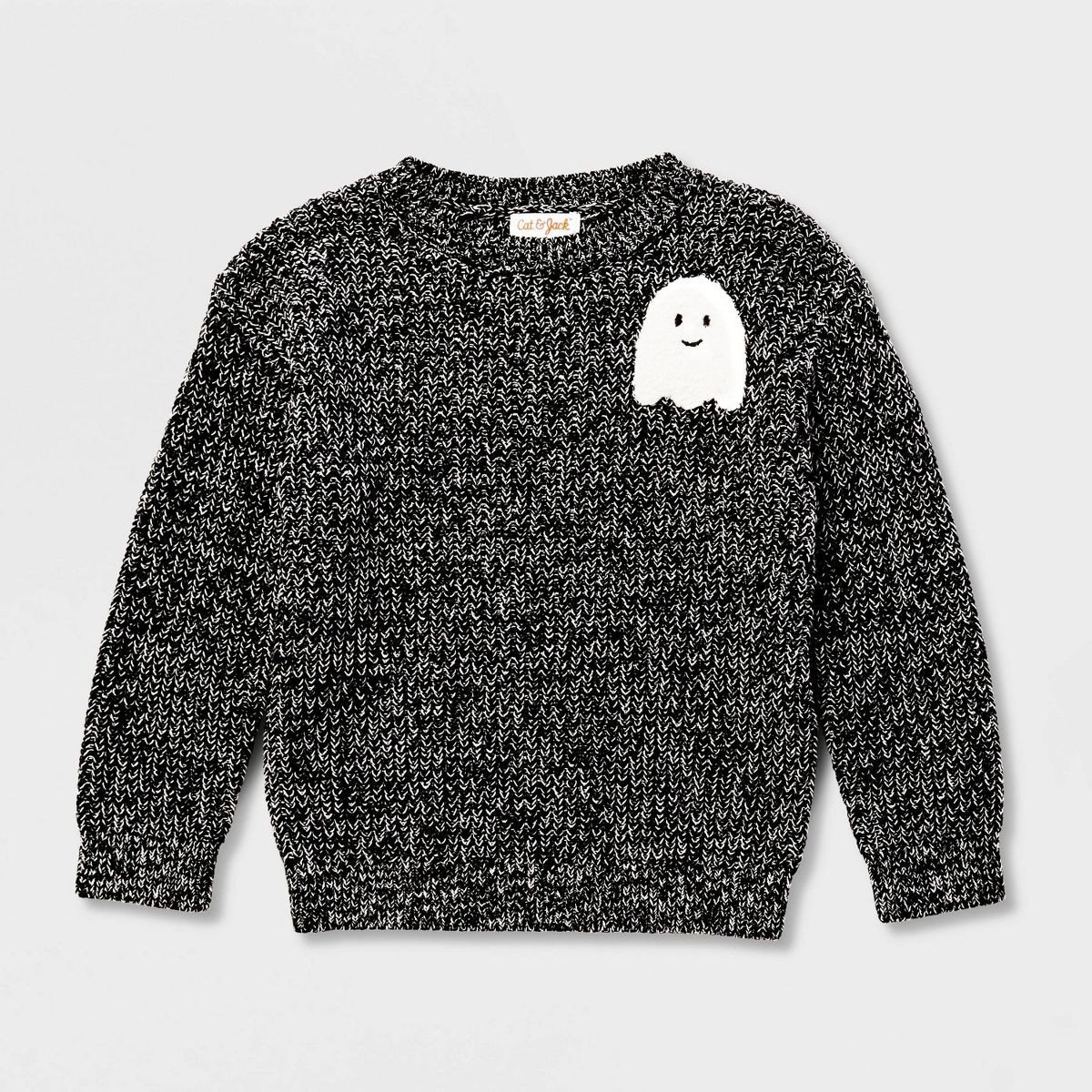 Toddler Boys’ Halloween Marled Ghost Crewneck Sweater - Cat & Jack™ 12M | Target