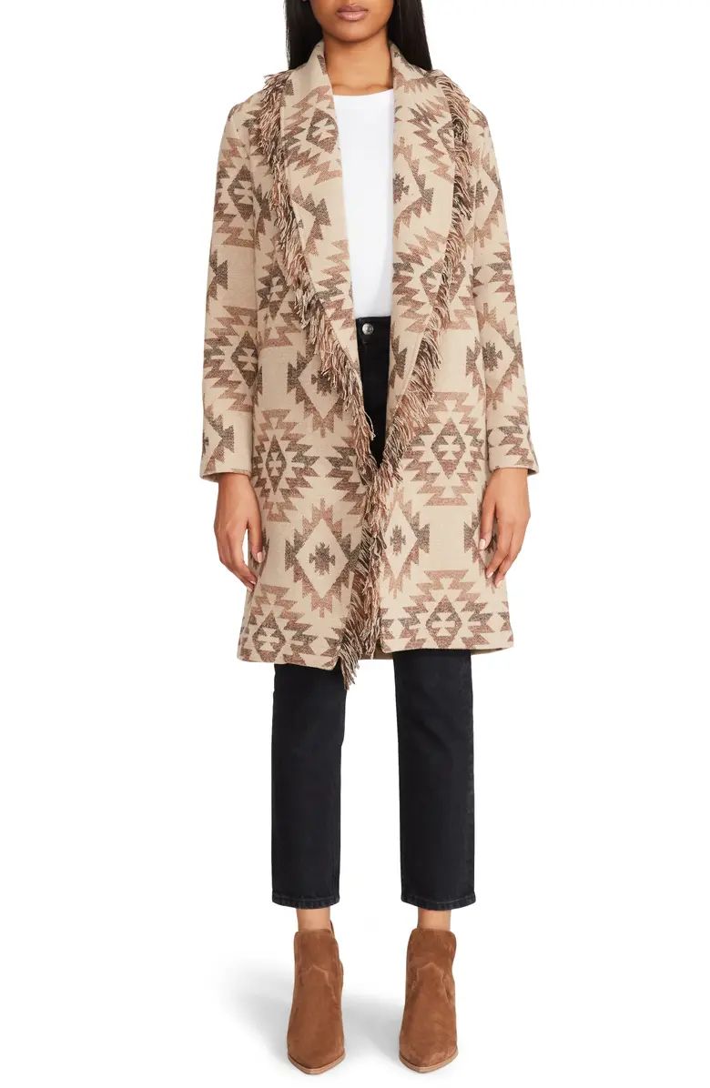 Fringe Shawl Collar CoatBB DAKOTA BY STEVE MADDEN | Nordstrom