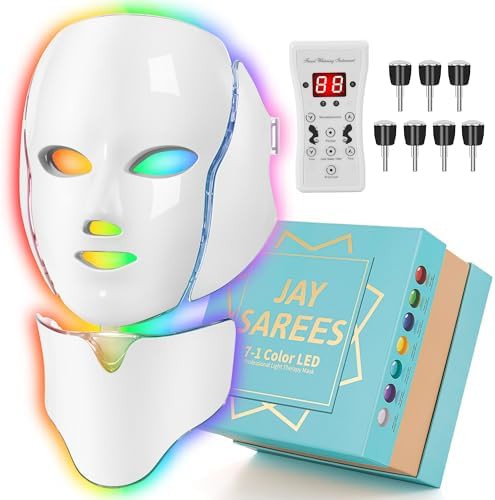 Red-Light-Therapy-for-Face, 7-1 Colors Led Face Mask Light Therapy, Facial Skin Care Mask, Birthd... | Amazon (US)