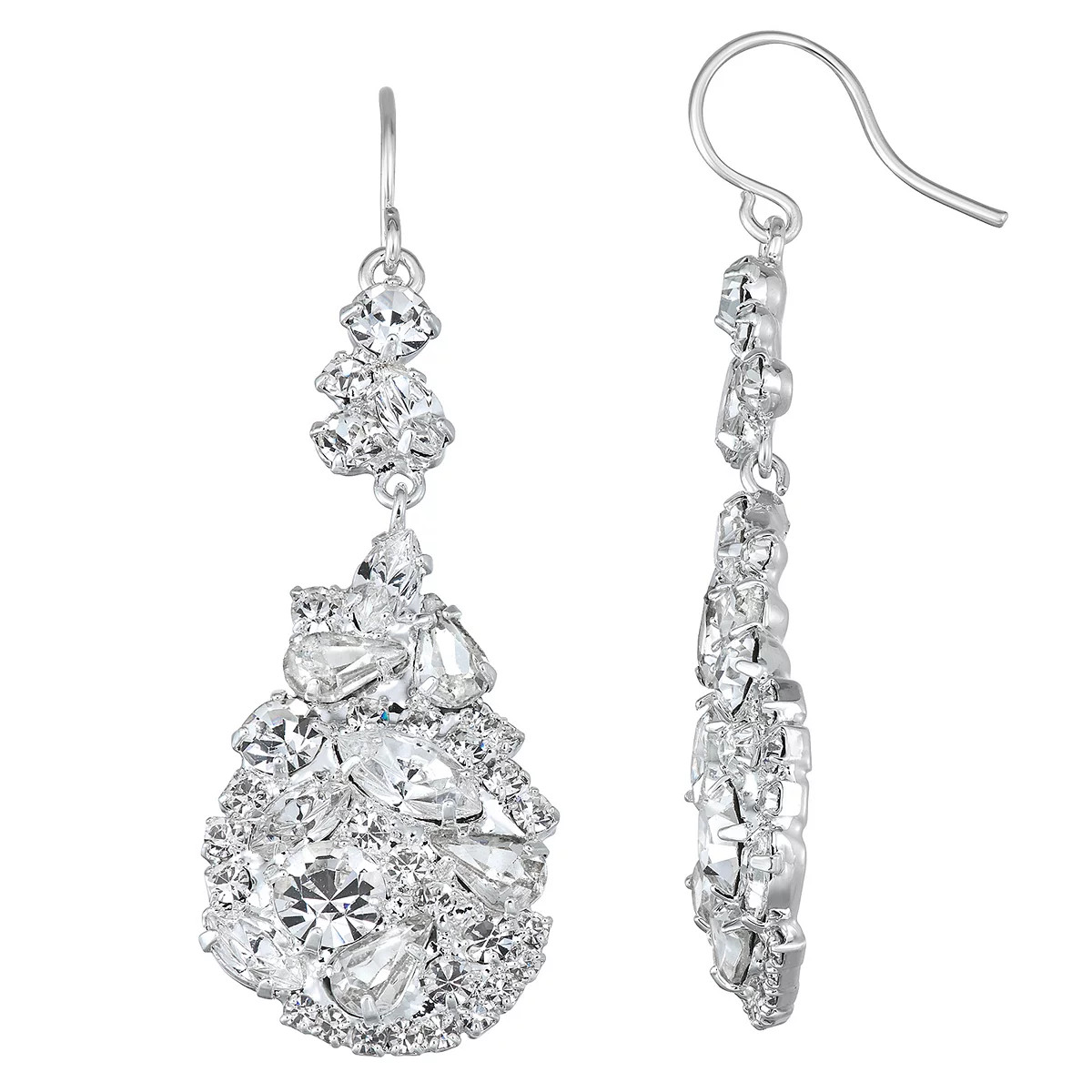 Simulated Crystal Mixed Stone Teardrop Earrings | Kohl's