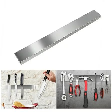 Wall-mounted Magnetic Knife Holder Double Bar Knife Rack 40*4.5*1.5cm | Walmart (US)