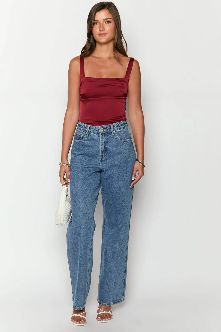 Ryland Burgundy Corset Top | Beginning Boutique (US)