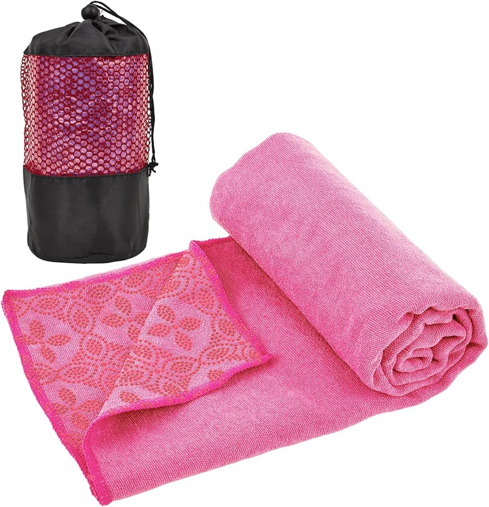 Yoga Towels, Non Slip Hot Yoga Mat Towel with Grip Dots,Super-Absorbent Soft Microfiber Yoga Blan... | Amazon (US)