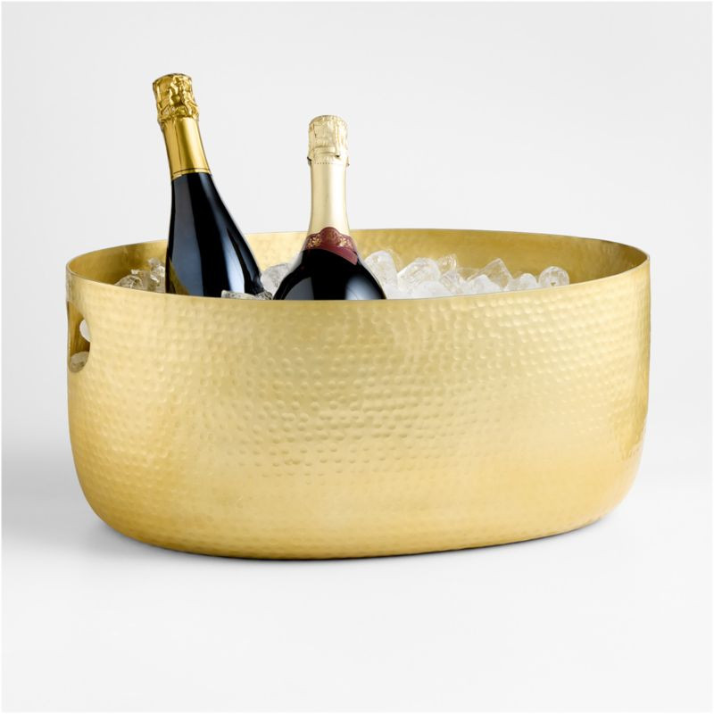 Bash Gold Beverage Tub + Reviews | Crate & Barrel | Crate & Barrel