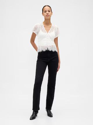 Lace V-Neck Top | Gap (US)