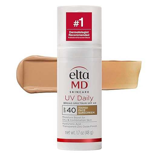 EltaMD UV Daily Face Sunscreen with Transparent Zinc Oxide and Hyaluronic Acid, Moisturizes and P... | Amazon (US)