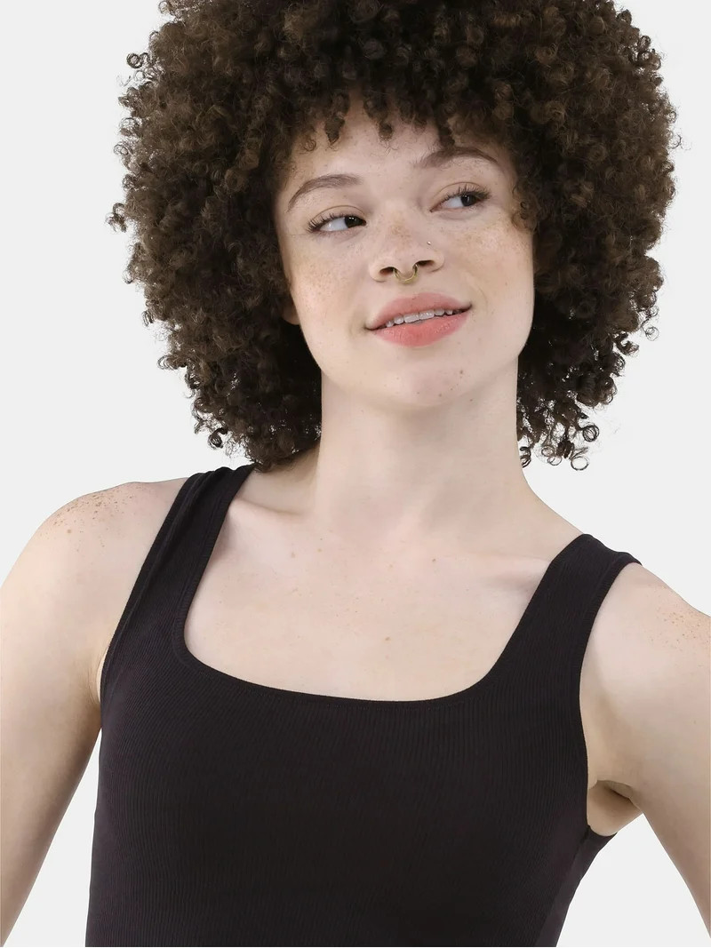 No Boundaries Women's Cotton Ribbed Cropped Tank Top, Sizes XS - 3XL | Walmart (US)