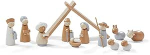 HABA Wooden Nativity Set - Family Keepsake Manger Scene in Natural Colors - 13 Sturdy Beechwood P... | Amazon (US)