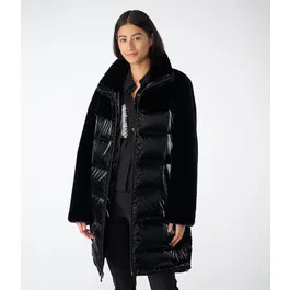 Buy LONG GLOSSY FAUX FUR PUFFER Online - Karl Lagerfeld Paris | Karl Lagerfeld Paris