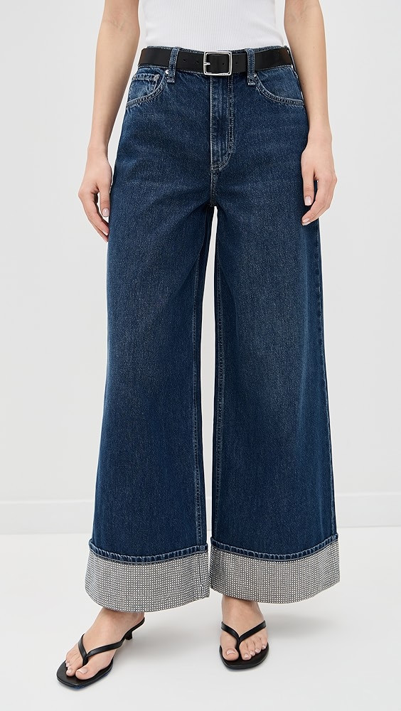 Sofie High-Rise Ankle Wide Leg With Cuff Jeans | Shopbop