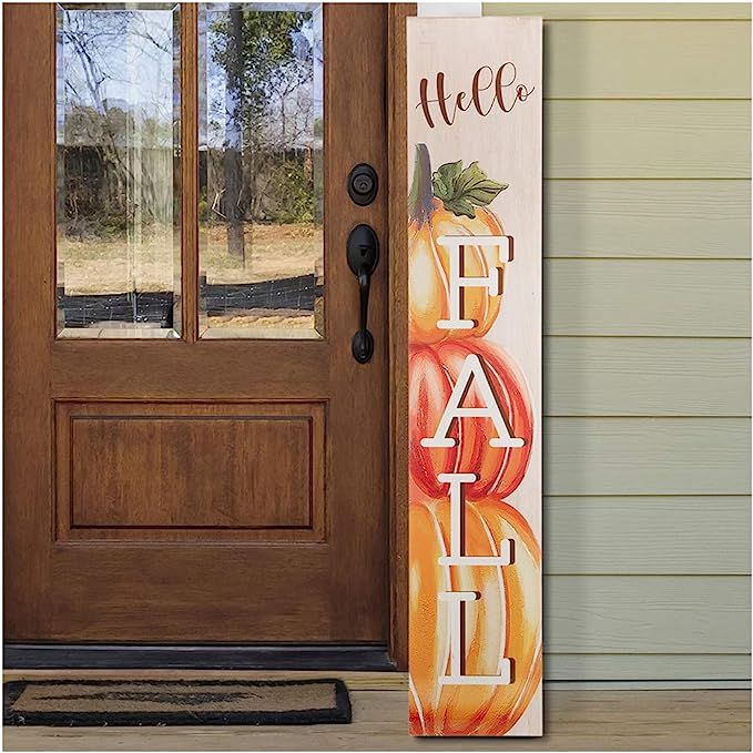 Glitzhome 42"H Wooden Large Vertical "FALL" Porch Décor Happy Fall Harvest Thanksgiving Porch Si... | Amazon (US)
