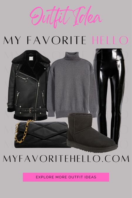 All black mini ugg boots outfit.  🖤

Edgy Uggs outfit, winter outfit, leather jacket and Uggs #uggboots #miniuggs

#LTKfindsunder100 #LTKshoecrush #LTKstyletip